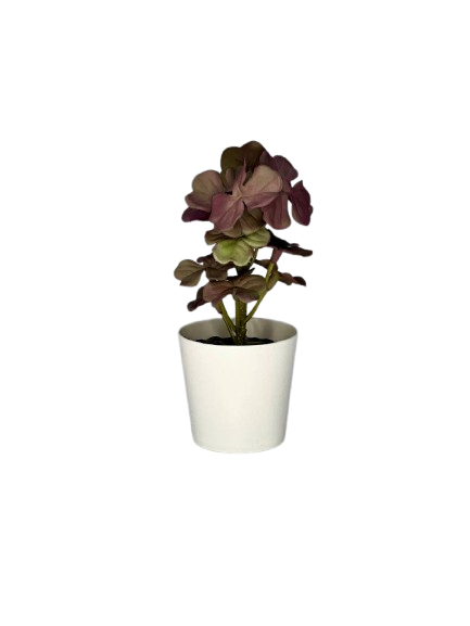 Burgundy Faux Hydrangea Mini Plant
