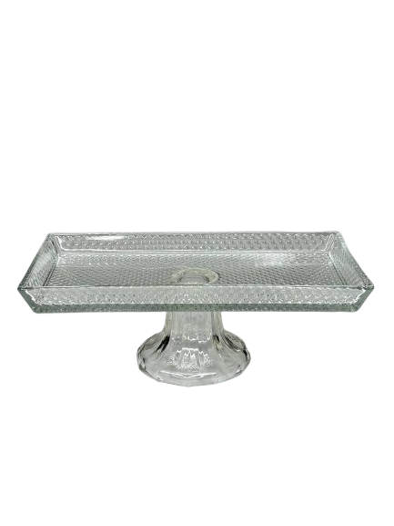 Rectangular Glass Cake Stand