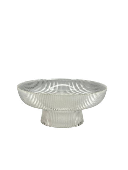 Ripple Glass Footed Bowl
