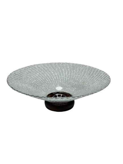 Glass Ripple Decorative Bowl