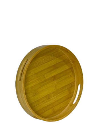 Round Bamboo Serving Trays – Set of 3