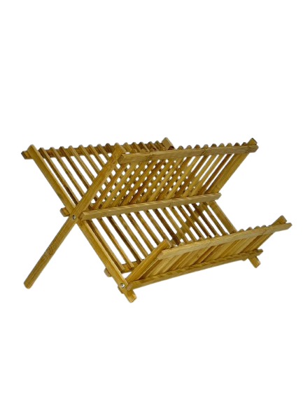 Bamboo Folding Dish Rack